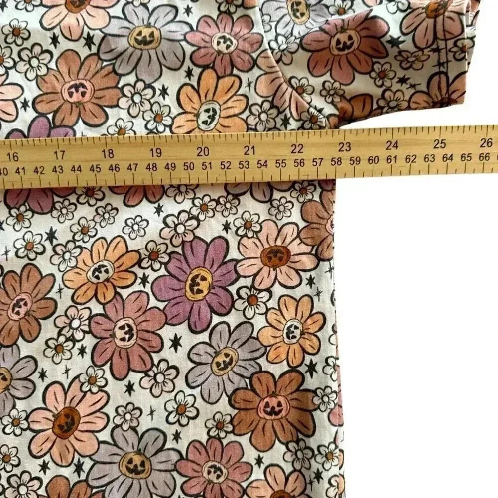 Wild Rich Kids T-Shirt Adult Size XL flower jack-o-lantern pumpkin print - Picture 6 of 10